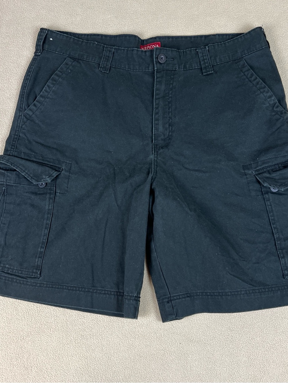 Merona Cargo Shorts, Black. 100% Cotton. Men's Sz 38